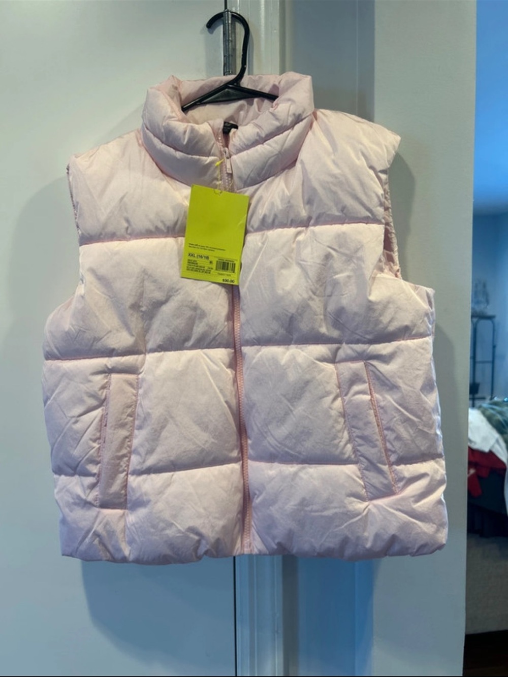 NWT all in motion Light Pink Quilted Puffer Vest for Kids